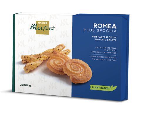 Master Martini Romea Plus Sfoglia 2000g: φύλλο ζύμης palmiers και twists, φυτικό και χωρίς λακτόζη