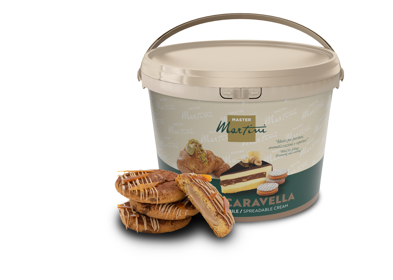 crema spalmabile post forno caramello secchio per pasticceri professionisti per pasticceria