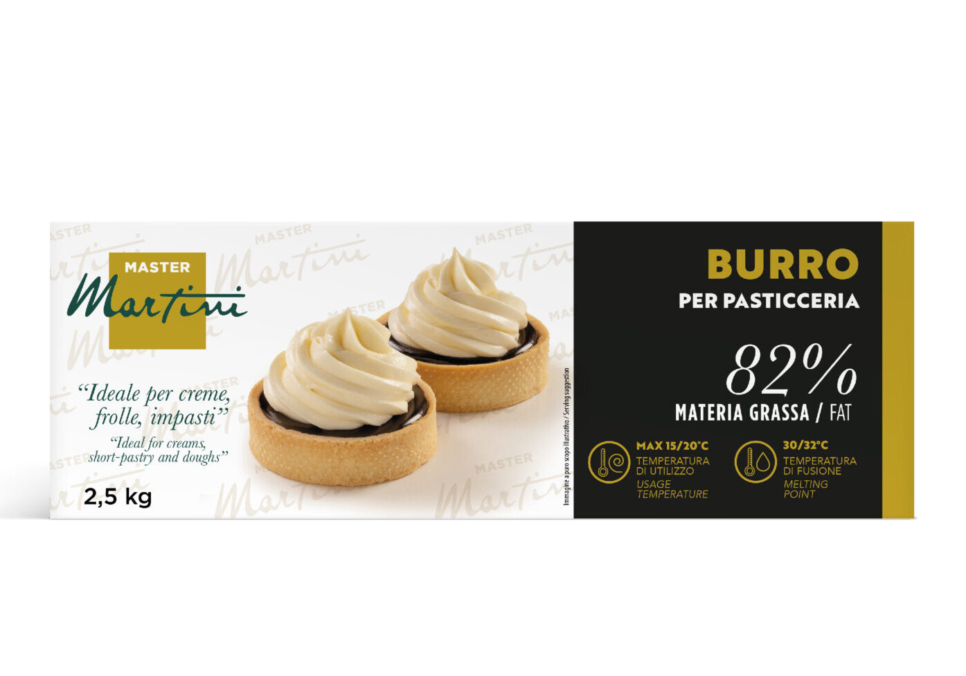 Confezione burro per pasticceria 82%