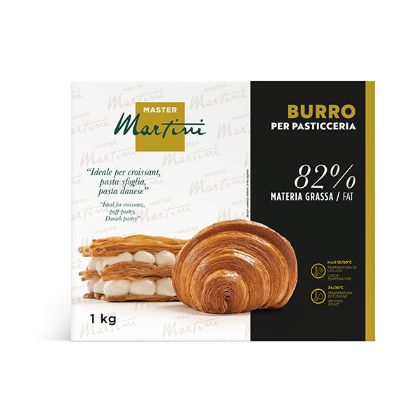 confezione da 1 kg di burro per pasticceria 82% materia grassa